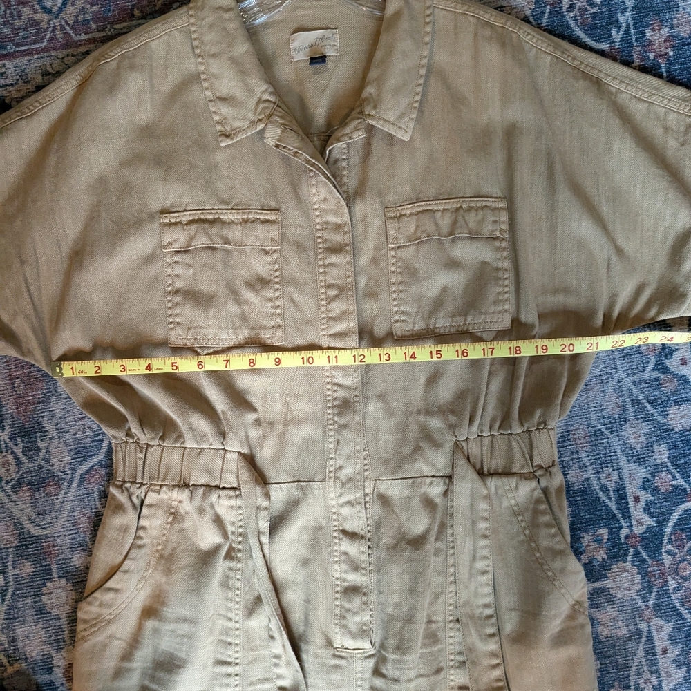 Universal Thread Khaki Short-Sleeve Utility Jumpsuit - Picture 2 of 9